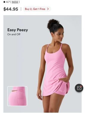 Halara easy peasy pink dress